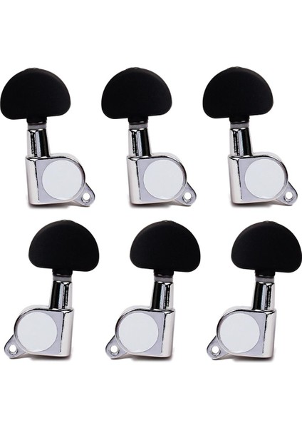 6x 3R3L Gitar Fulk / Elektro Gitar Krom Için Tam Kapalı Tuning Peg Tuner (Yurt Dışından)