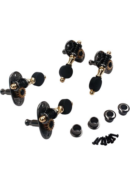 Ukulele 2R2L Tuning Pegs Tuner Puro Gitar Değiştirme Için Tuner Anahtar Düğmesi (Yurt Dışından)