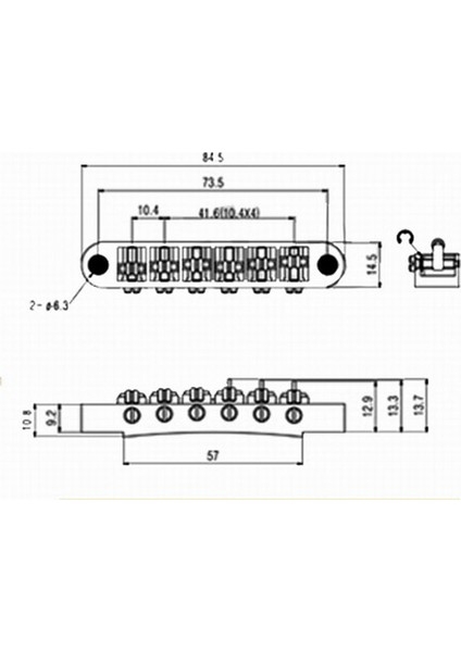 Sg Lp Için Gümüş Rulo Eyer Gitar Köprü Tailpiece (Yurt Dışından) fiyatları