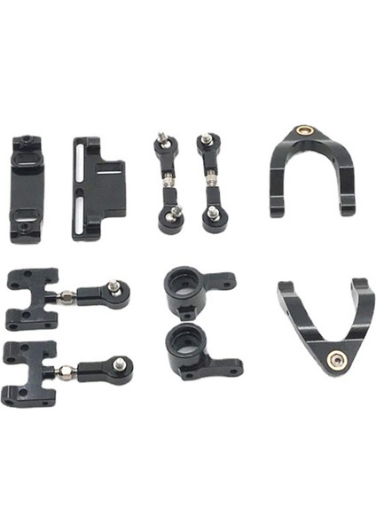 Metal Direksiyon Knuckles Set Wpl D12 Rc Araba Araç Dıy Yedek Siyah (Yurt Dışından)