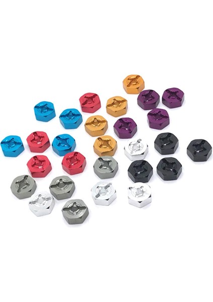 4x Tekerlek Hex Hub Tahrik Wltoys Için Adaptörü Dönüştürmek 1/14 14400 Rc Araba Gri (Yurt Dışından)
