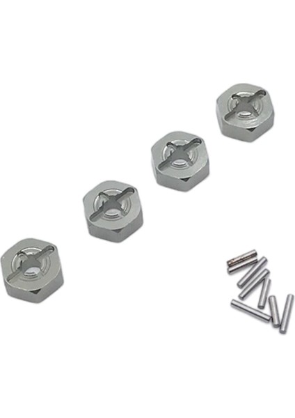4x Tekerlek Hex Hub Tahrik Wltoys Için Adaptörü Dönüştürmek 1/14 14400 Rc Araba Gri (Yurt Dışından)