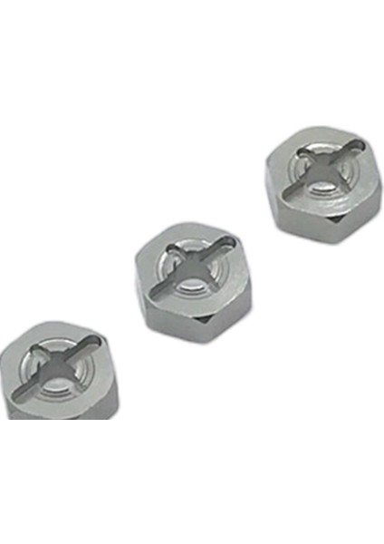 4x Tekerlek Hex Hub Tahrik Wltoys Için Adaptörü Dönüştürmek 1/14 14400 Rc Araba Gri (Yurt Dışından)