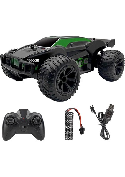 2.4g Elektrikli Rc Yüksek Hızlı Araba 4WD Kaya Paletli Kamyon Araç Yeşil (Yurt Dışından)