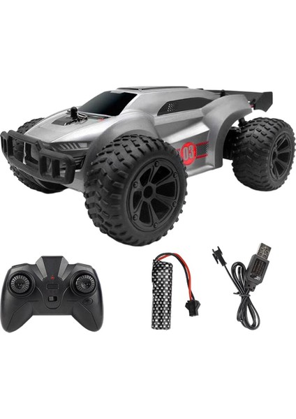 2.4g Elektrikli Rc Yüksek Hızlı Araba 4WD Kaya Paletli Kamyon Araç Gümüş (Yurt Dışından)