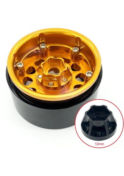 Tekerlek Hex Hubs Yedek Parçaları Için Axial 1/10 SCX10 1.9 / 2.2 Inç Tekerlek Rc Araba 12MM Siyah (Yurt Dışından)