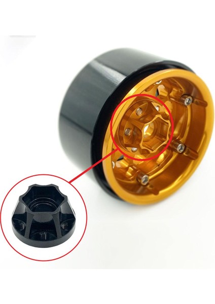 Tekerlek Hex Hubs Yedek Parçaları Için Axial 1/10 SCX10 1.9 / 2.2 Inç Tekerlek Rc Araba 12MM Siyah (Yurt Dışından)