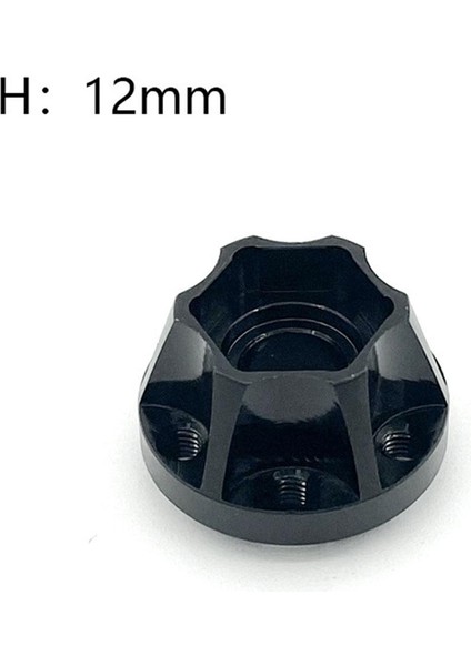 Tekerlek Hex Hubs Yedek Parçaları Için Axial 1/10 SCX10 1.9 / 2.2 Inç Tekerlek Rc Araba 12MM Siyah (Yurt Dışından)