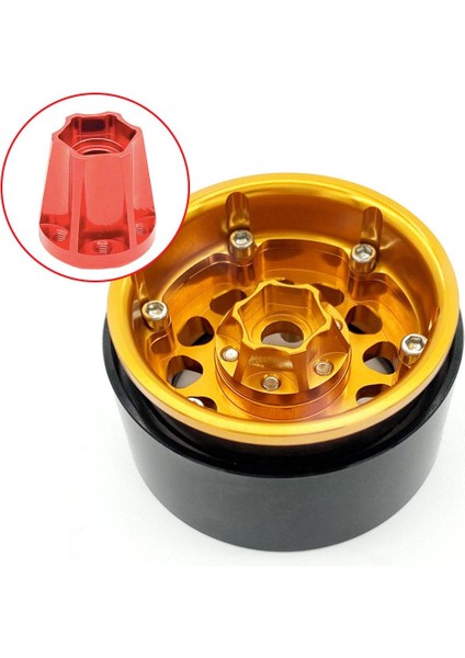 Tekerlek Hex Hubs Yedek Parçaları Eksenel 1/10 SCX10 1.9 / 2.2 Inç Tekerlek Rc Araba 22MM Kırmızı (Yurt Dışından) indirimleri