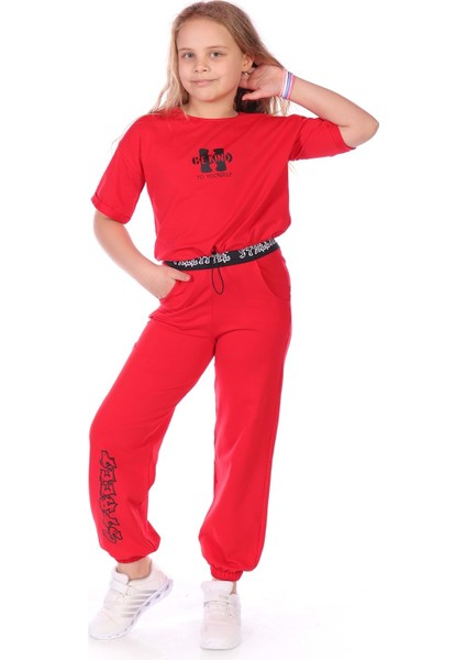 Toontoy Kız Çocuk Be Kind Baskılı Eşofman Takım