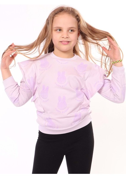 Toontoy Kız Çocuk Baskılı Sweatshirt