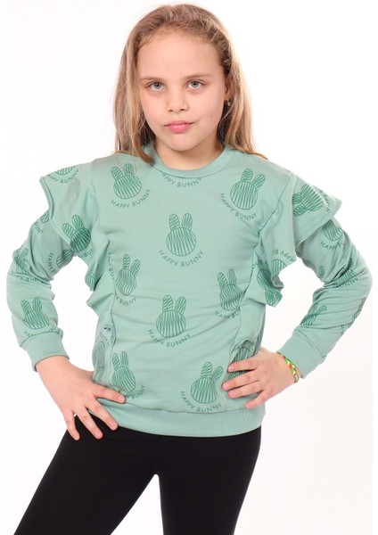 Toontoy Kız Çocuk Baskılı Sweatshirt
