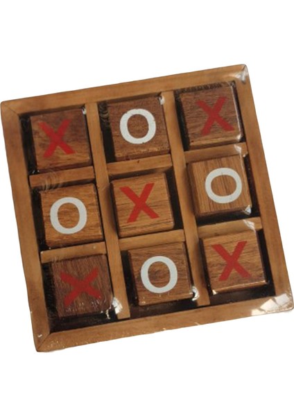 Ahşap Tahta Oyunları Tic Tac Toe Noughts ve Aileler Için Xo Strateji Haçları (Yurt Dışından)