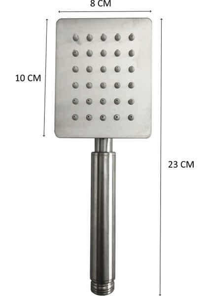 Shine Krom Paslanmaz Duş Başlığı + Pvc Duş Hortumu Duş Takımı Duş Seti