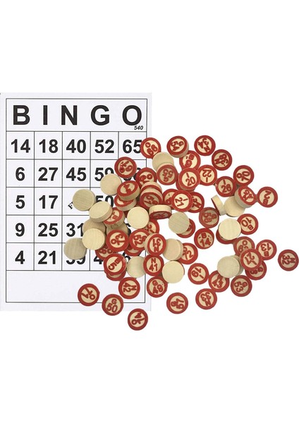 40 Adet Klasik Rus Bingo Oyunu Kağıt Kartları Çocuklar Için 75 Numaraları Cips (Yurt Dışından)