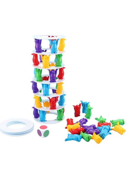 Plastik Kule Oyunu Yapı Taşları Denge Oyunu Oyuncak Aile Parti Oyunları (Yurt Dışından)