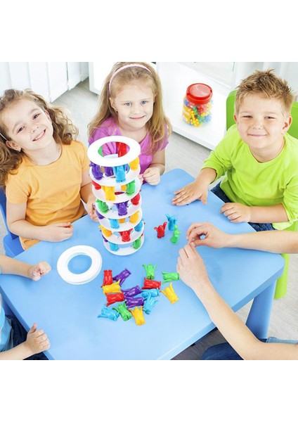 Plastik Kule Oyunu Yapı Taşları Denge Oyunu Oyuncak Aile Parti Oyunları (Yurt Dışından)
