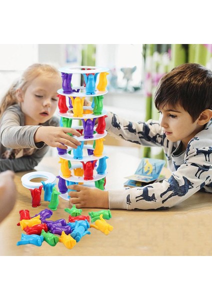 Plastik Kule Oyunu Yapı Taşları Denge Oyunu Oyuncak Aile Parti Oyunları (Yurt Dışından)