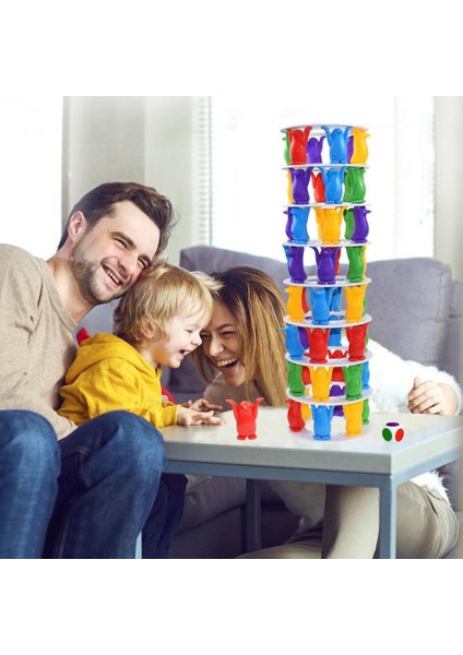 Plastik Kule Oyunu Yapı Taşları Denge Oyunu Oyuncak Aile Parti Oyunları (Yurt Dışından)