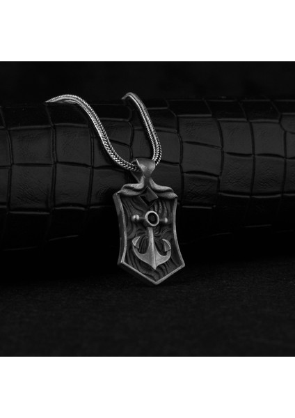 Zirkon Taşlı Çapa Motifli 925 Ayar Gümüş Kolye fiyatları