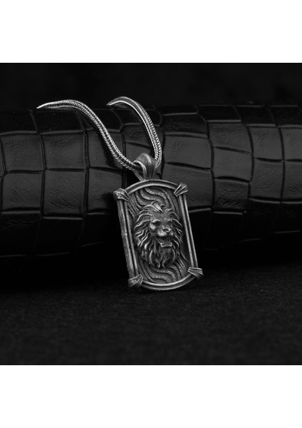 Aslan Motifli 925 Ayar Gümüş Kolye fiyatları
