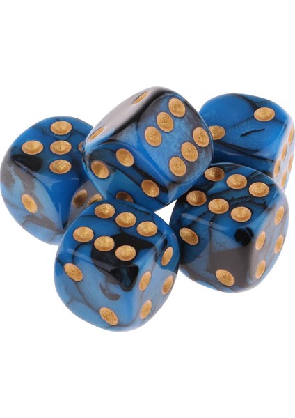 5x6 Taraflı Oyun Zar 16MM Zar Tahta Oyunları ve Matematik Koyu Mavi Öğretim (Yurt Dışından)