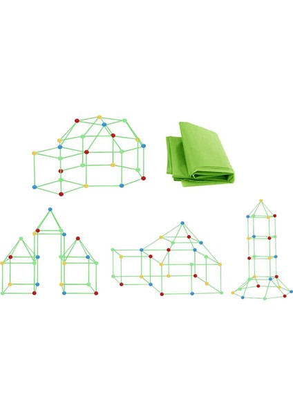 120 Adet / Takım Çocuklar Fort Building Kitleri Yapma Kitleri Roket Mağarası Yapboz Oyuncak Çadır ile (Yurt Dışından)