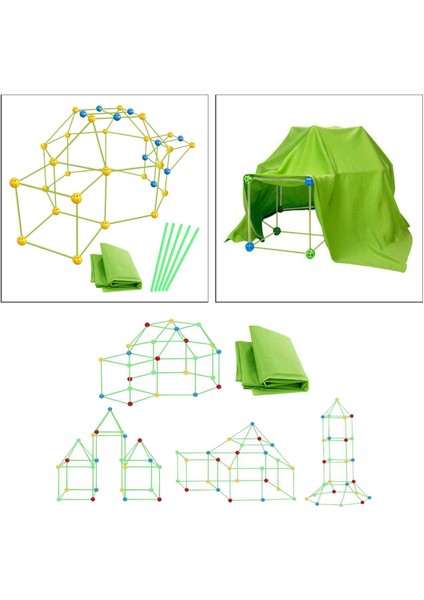 120 Adet / Takım Çocuklar Fort Building Kitleri Yapma Kitleri Roket Mağarası Yapboz Oyuncak Çadır ile (Yurt Dışından)