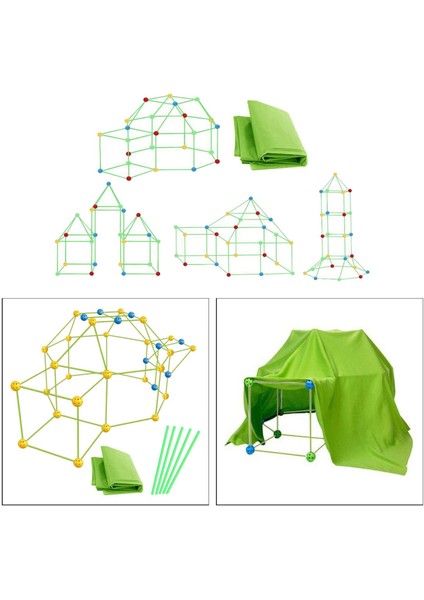 120 Adet / Takım Çocuklar Fort Building Kitleri Yapma Kitleri Roket Mağarası Yapboz Oyuncak Çadır ile (Yurt Dışından)