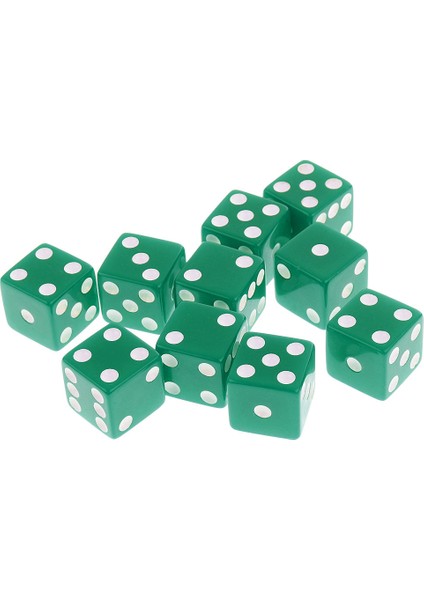 10X Altı Taraflı Zar Dijital Zar D & D Rpg Oynama Oyunu Zar Oyuncaklar Yeşil (Yurt Dışından)