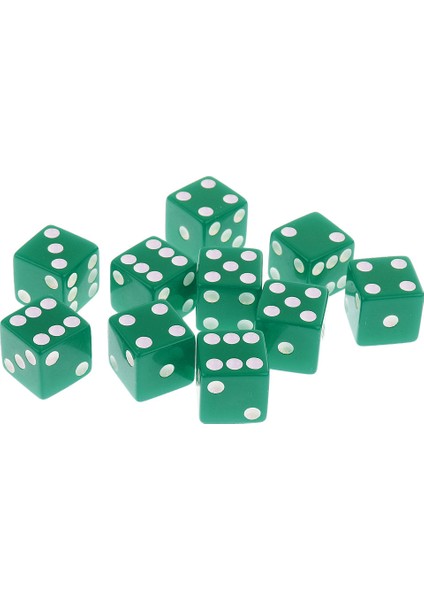 10X Altı Taraflı Zar Dijital Zar D & D Rpg Oynama Oyunu Zar Oyuncaklar Yeşil (Yurt Dışından)