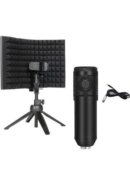 Stüdyo Ses Kayıt BM800 Kondenser Mikrofon Kiti W / 3-Shield Bacak Braketi Xlr Hattı (Yurt Dışından)