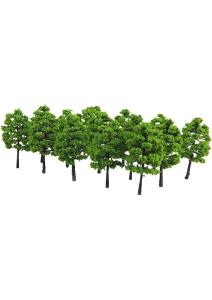 20 Adet Model Ağaçlar Tren Demiryolu Diorama Sahne Ho Oo Ölçekli Manzara 90MM Yeşil (Yurt Dışından)