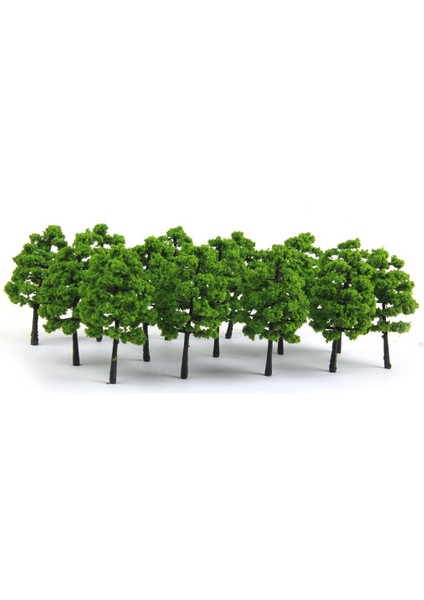 20 Adet Model Ağaçlar Tren Demiryolu Diorama Sahne Ho Oo Ölçekli Manzara 90MM Yeşil (Yurt Dışından)
