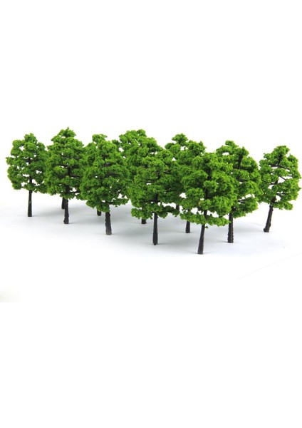 20 Adet Model Ağaçlar Tren Demiryolu Diorama Sahne Ho Oo Ölçekli Manzara 90MM Yeşil (Yurt Dışından)