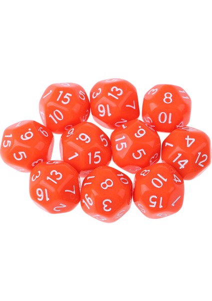 14MM 10PCS Opak 16 Taraflı Dijital Oyuncak D16 Rpg Rol Oynama Oyunu Turuncu (Yurt Dışından) fiyatları