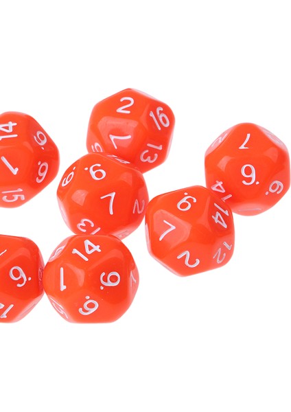 14MM 10PCS Opak 16 Taraflı Dijital Oyuncak D16 Rpg Rol Oynama Oyunu Turuncu (Yurt Dışından) modelleri