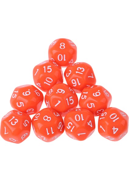 14MM 10PCS Opak 16 Taraflı Dijital Oyuncak D16 Rpg Rol Oynama Oyunu Turuncu (Yurt Dışından) indirimleri