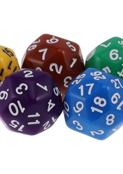6 Parça Çok Taraflı D30 Oyun Zar Zar Zar Oyuncaklar Yetişkinler Için # 2 Opak (Yurt Dışından)