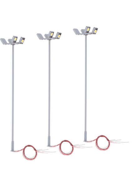 3 Parça Model Tren LED Işık 1/87 Ho Ölçekli Lamppost 3 V Sokak Diorama Için (Yurt Dışından)