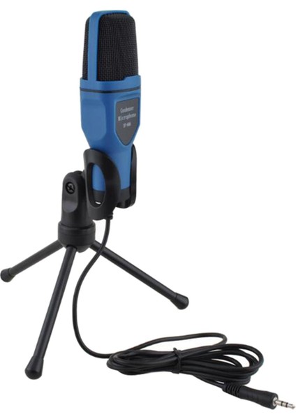 Kondenser Mikrofon Mic Studio Ses Kayıt Tripod Standı 3.5mm Ses Kablosu (Yurt Dışından)