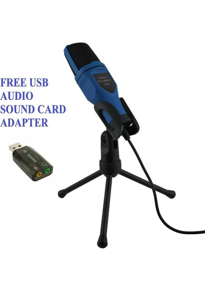 Kondenser Mikrofon Mic Studio Ses Kayıt Tripod Standı 3.5mm Ses Kablosu (Yurt Dışından) modelleri