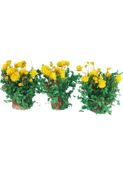 3 Parça Dıy Minyatür Çiçek Yapay Çiçek Demiryolu Manzarası Dekor Moonflower Için (Yurt Dışından)