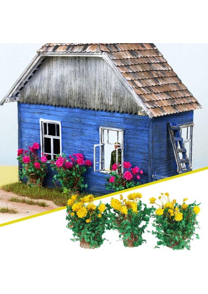 3 Parça Dıy Minyatür Çiçek Yapay Çiçek Demiryolu Manzarası Dekor Moonflower Için (Yurt Dışından)