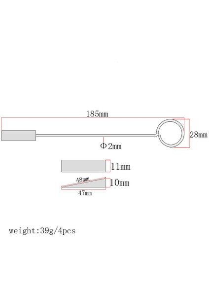 Profesyonel Piyano Sapı ile Kolu Kauçuk Tuning Dilsiz 4 Adet 185MM / 7.28 Inç (Yurt Dışından) modelleri