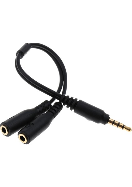 3.5mm 1 Erkek 2 Kadın Kulaklık Kulaklık Ses Kablosu Adaptörü Mic Parçaları (Yurt Dışından)