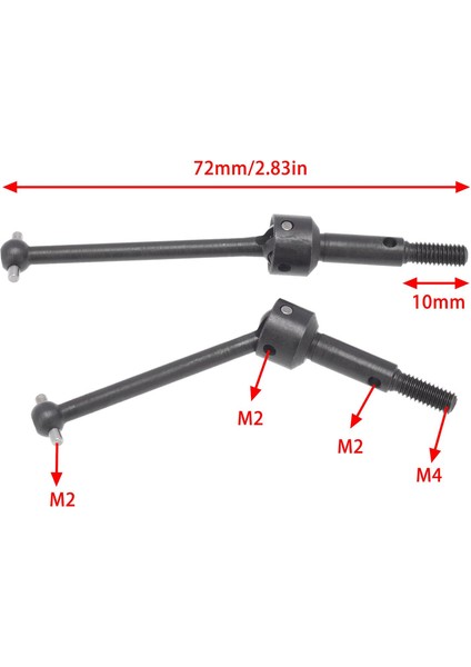 2x Driveshaft Stece 53792 Tt-01 / Tt-02 / TA04 Rc Paletli Araba Parçaları Için (Yurt Dışından)