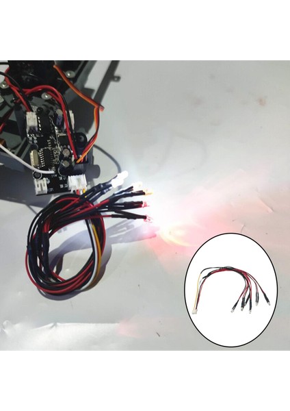 6 LED Kafa Işık Lambası Için Wpl D12 1:10 Rc Kaya Paletli Araba Hobi Model Parçaları (Yurt Dışından) modelleri