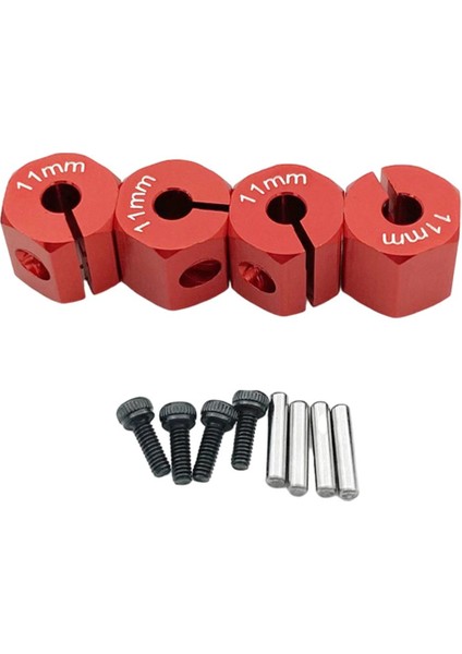 SCX10 CC01 Için 4 1/10 Hex Tekerlek Hub'ları Set Wraith 90027 90034 Off Road Araba 11MM Kırmızı (Yurt Dışından) modelleri