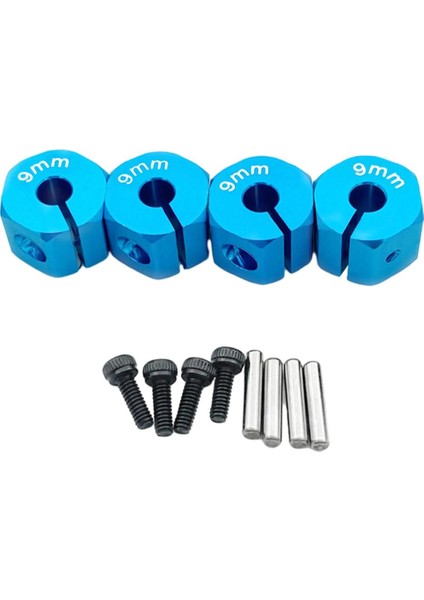 SCX10 CC01 Wraıth Için 4 1/10 Hex Tekerlek Hub'ları Set 90027 90034 Off Road Araba 9mm Mavi (Yurt Dışından) modelleri